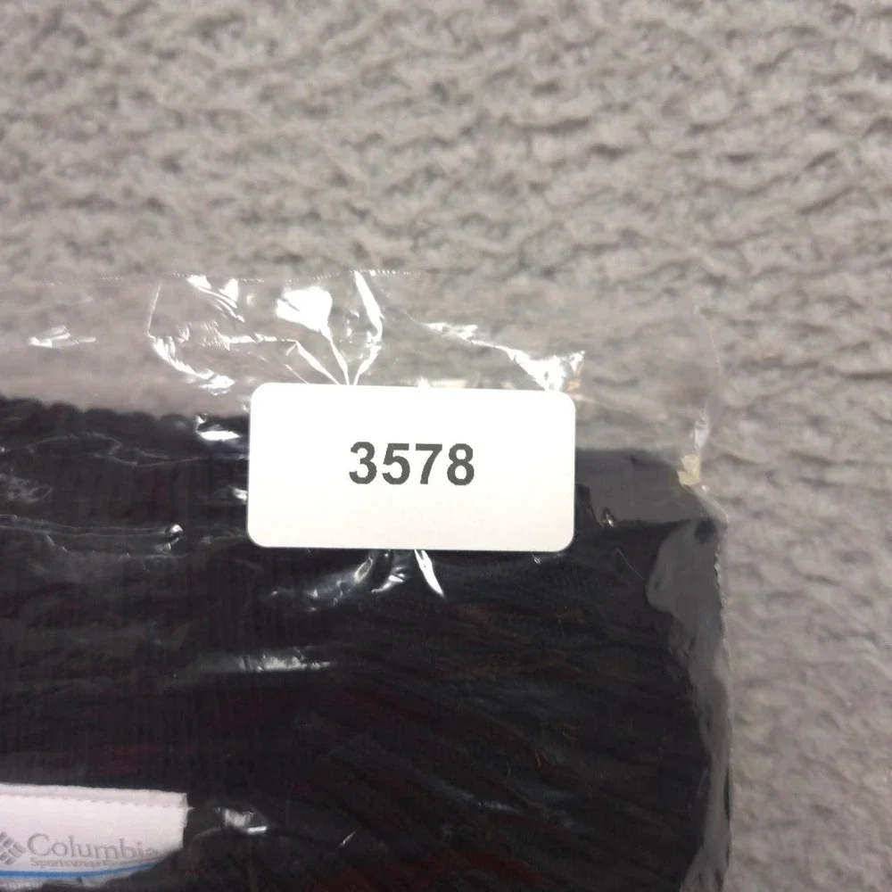 Columbia Mens Large Black Quarter Zip Cotton Wool Sweater Mock Neck Outdoor‎